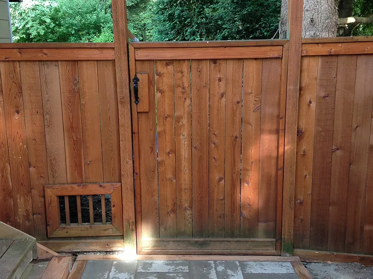 Gated Entrance to Back Yard and Suite