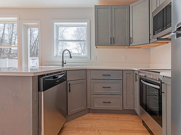 Stainless steel appliances.