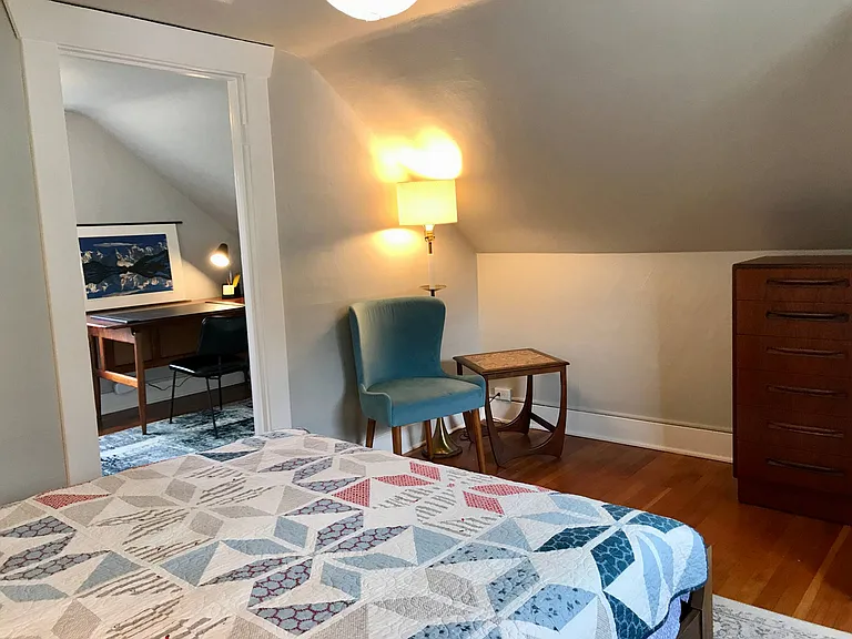 Primary bedroom looking into office (or 2nd bedroom)