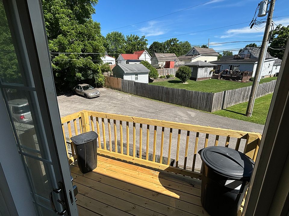 Brand new balcony, showing some of the off street parking.