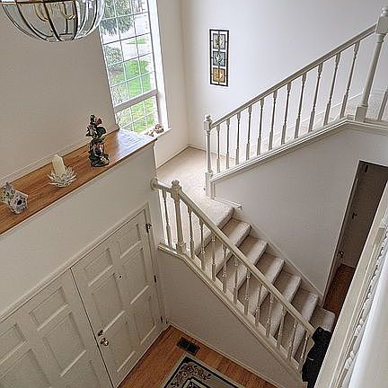 Entry & stairs from above