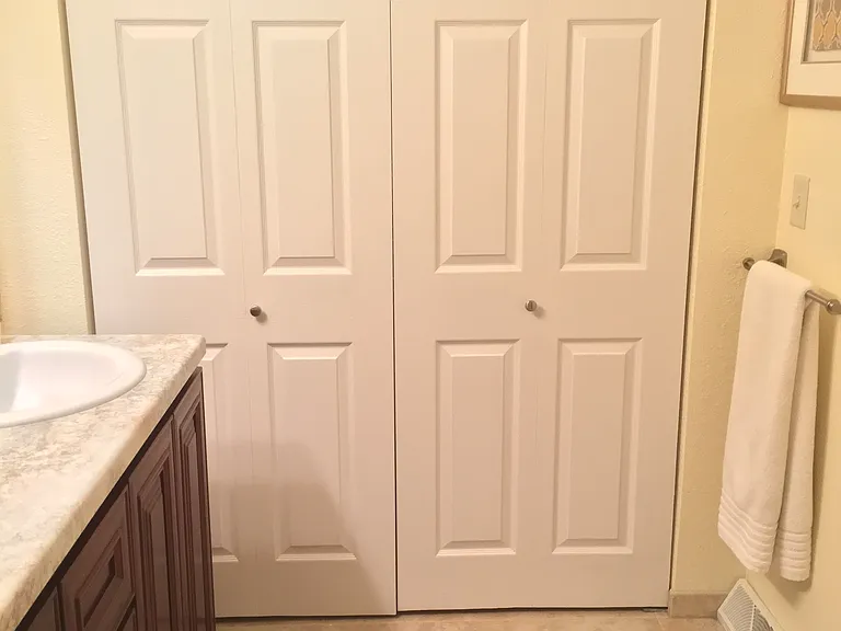 Bathroom closet with plenty of storage