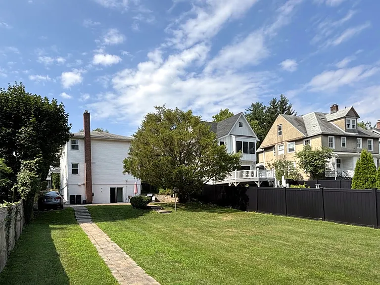 Backyard view of house