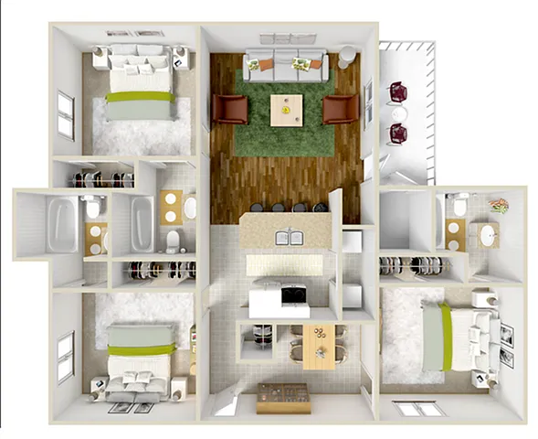 Floor plan 3-3 Apache