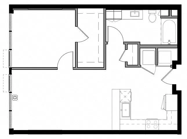 Floor plan 1K