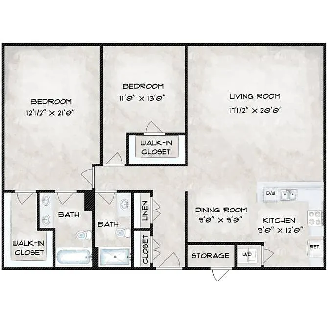 Floor plan Valley Tower - 2 Traditional