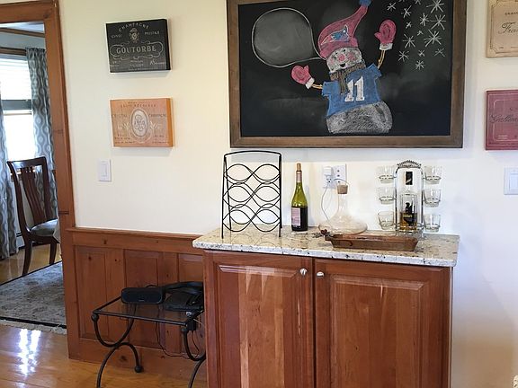Cherry cabinets.
