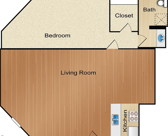 Plan D (PI) Floorplan Diagram