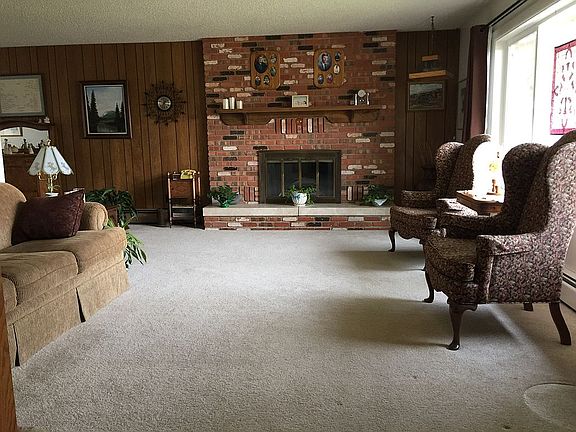 Living room with fireplace