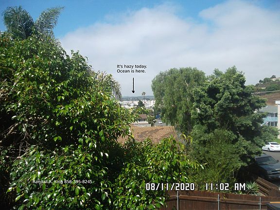 Peek ocean view from the living room.