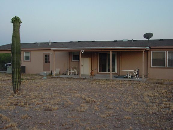 back of house fenced yard