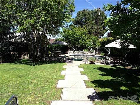 pool and detached apartment