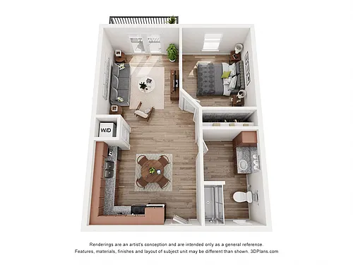 Floor plan Phase II - 1x1
