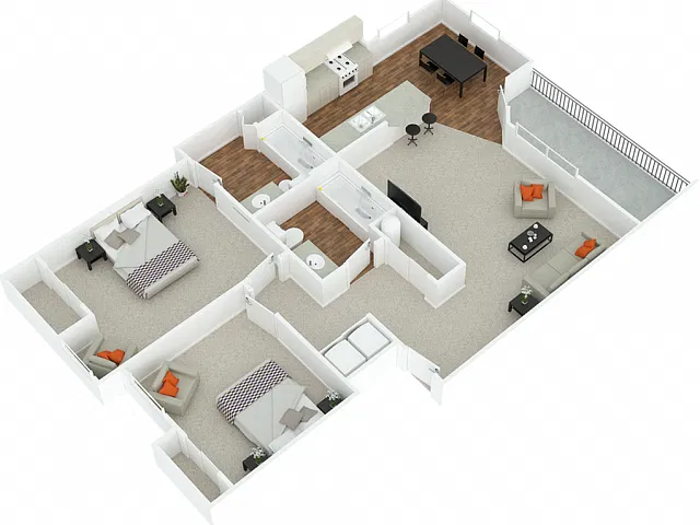 Floor plan 2X2C