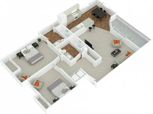 Floor plan 2X2C