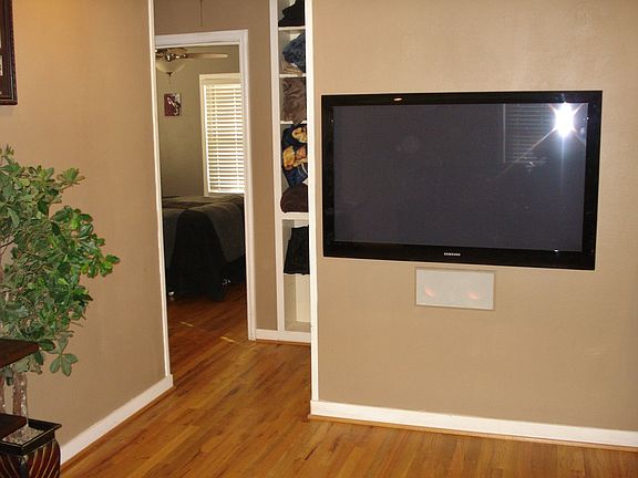 Hardwood floors, included television