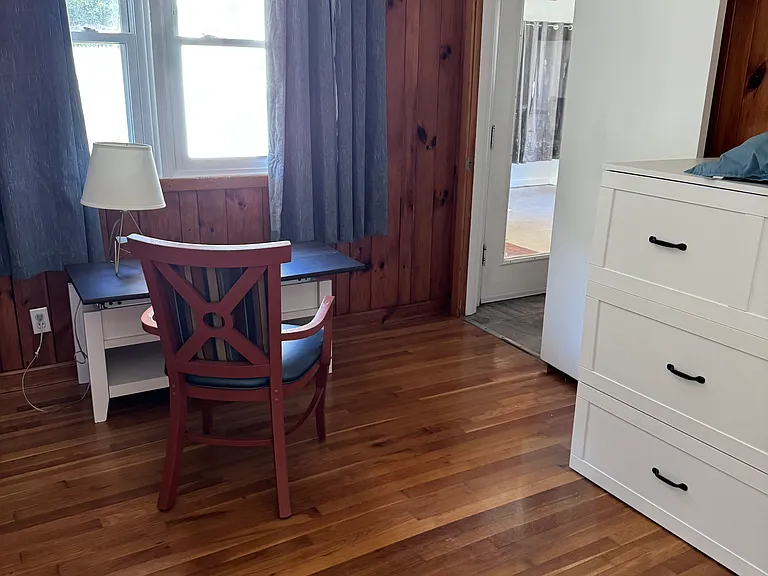 Office during day/bedroom at night. Queen size Murphy bed.