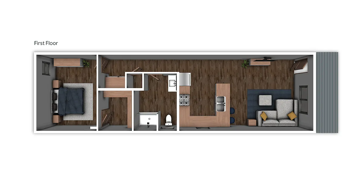 Floor plan ADA 1 Bedroom