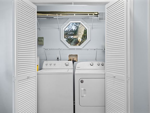 Full size washer and dryer.