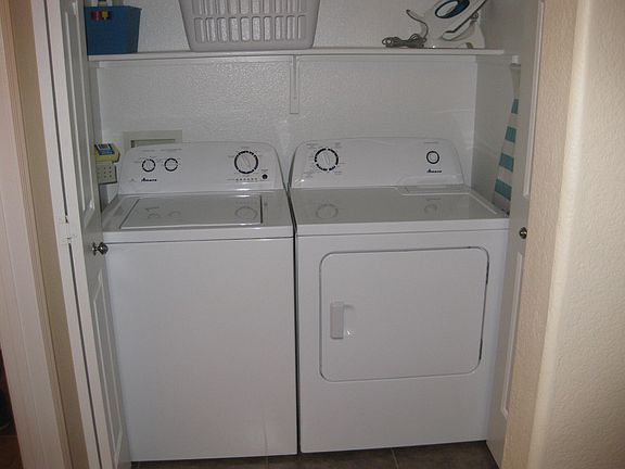 Laundry with full size washer and dryer