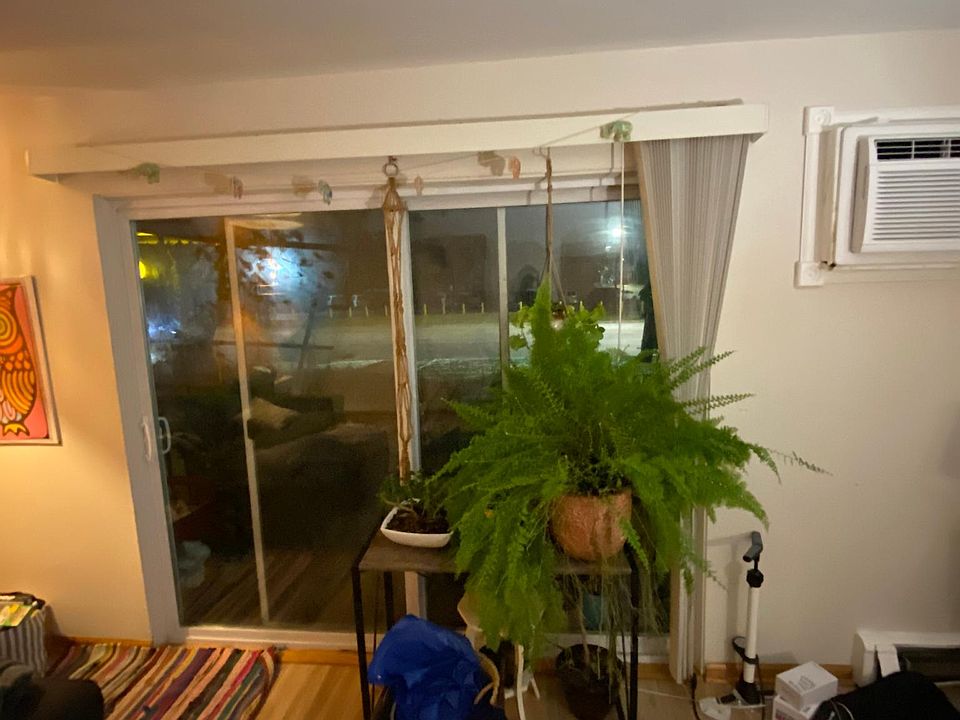 sliding glass doors leading out into the patio
