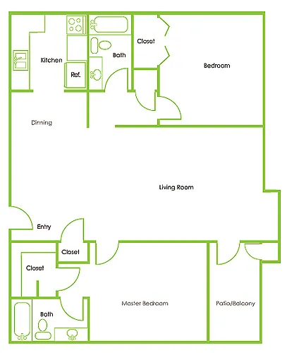 Floor plan 2X2 S