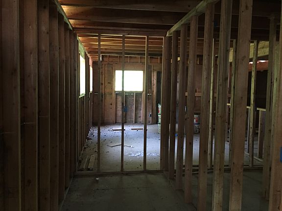 Framed in closet and bath