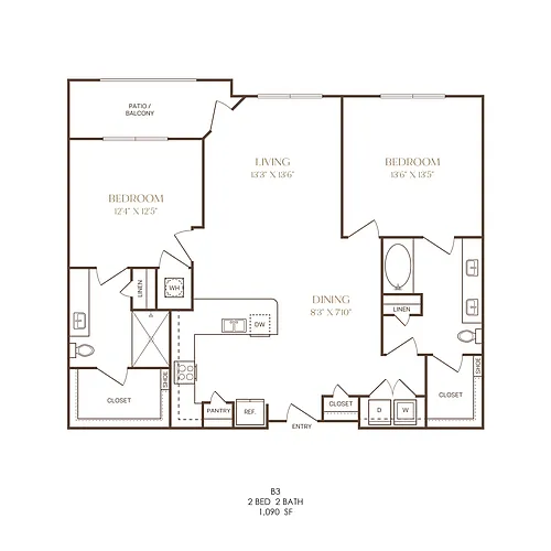 Floor plan B3
