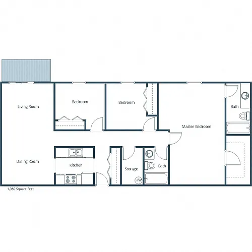 Floor plan Three Bedroom 32A