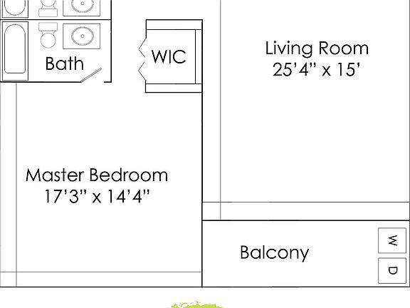 2/2 1390 sq ft for $1150