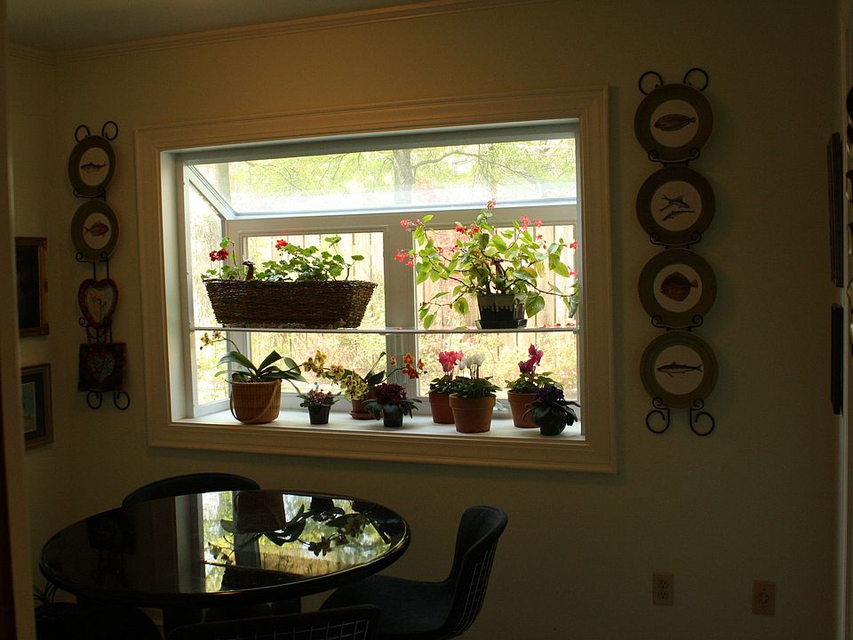 Plant window in Breakfast Room