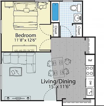 1 Bedroom 1 Bedroom