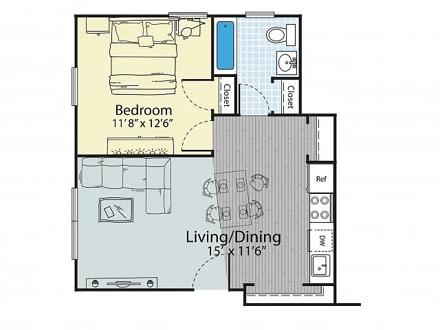 Floor plan 1 Bedroom