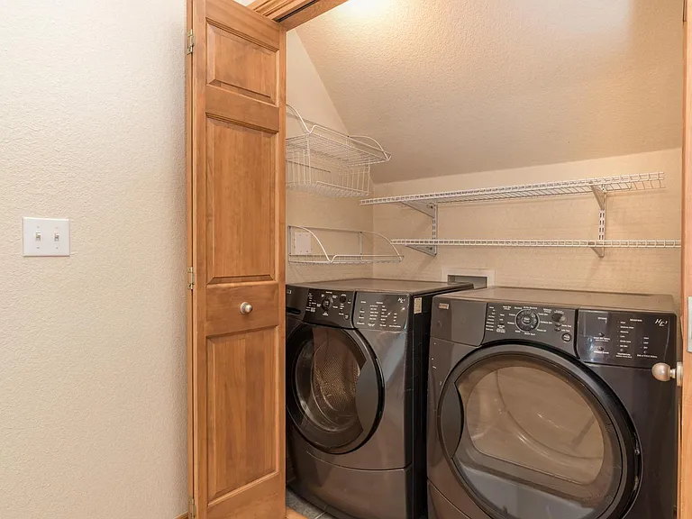 Full size washer and dryer.
