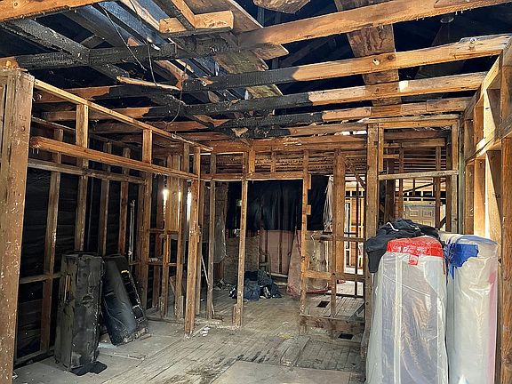 inside some fire damage 