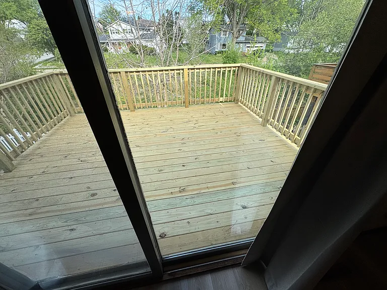Newly rebuilt deck.