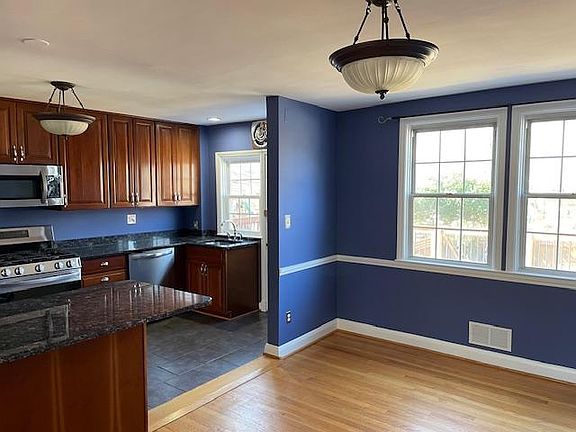 Dining room and kitchen windows view.