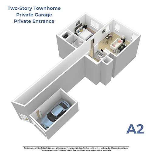 Floor plan A2 w/attached garage