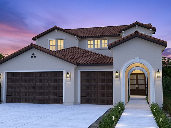 Everly Mediterranean with Portico Exterior