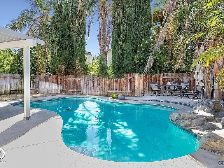 Pool view from right side of the house