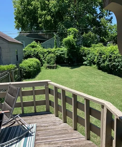Back yard and outdoor deck