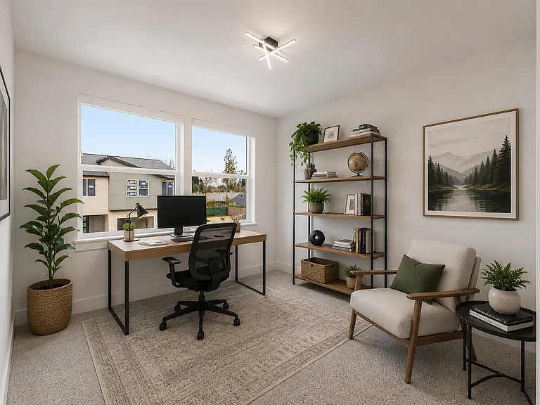 Second bedroom. 

Photos may include AI-generated virtual staging to help visualize the home's potential. Finishes and layout remain unchanged.