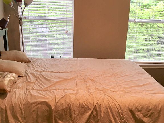 Bedroom with walk in closet