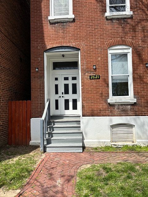 Inviting and well lit security door front entrance