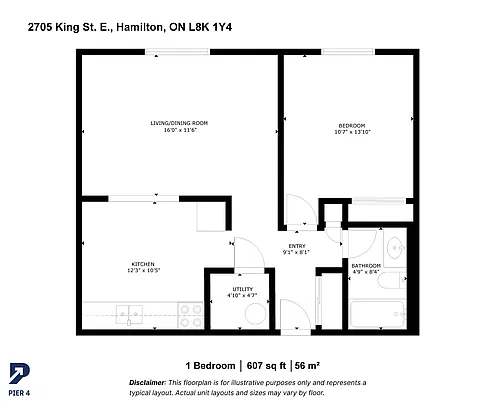 Floor plan 1 Bedroom