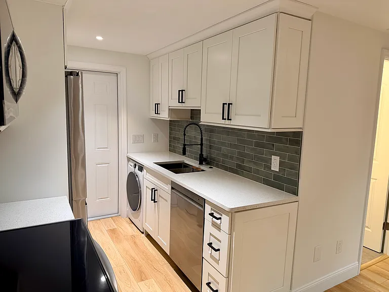 All brand new, never-been-used appliances with washer and dryer in the unit.