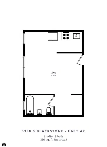 Floor plan Studio (A2)