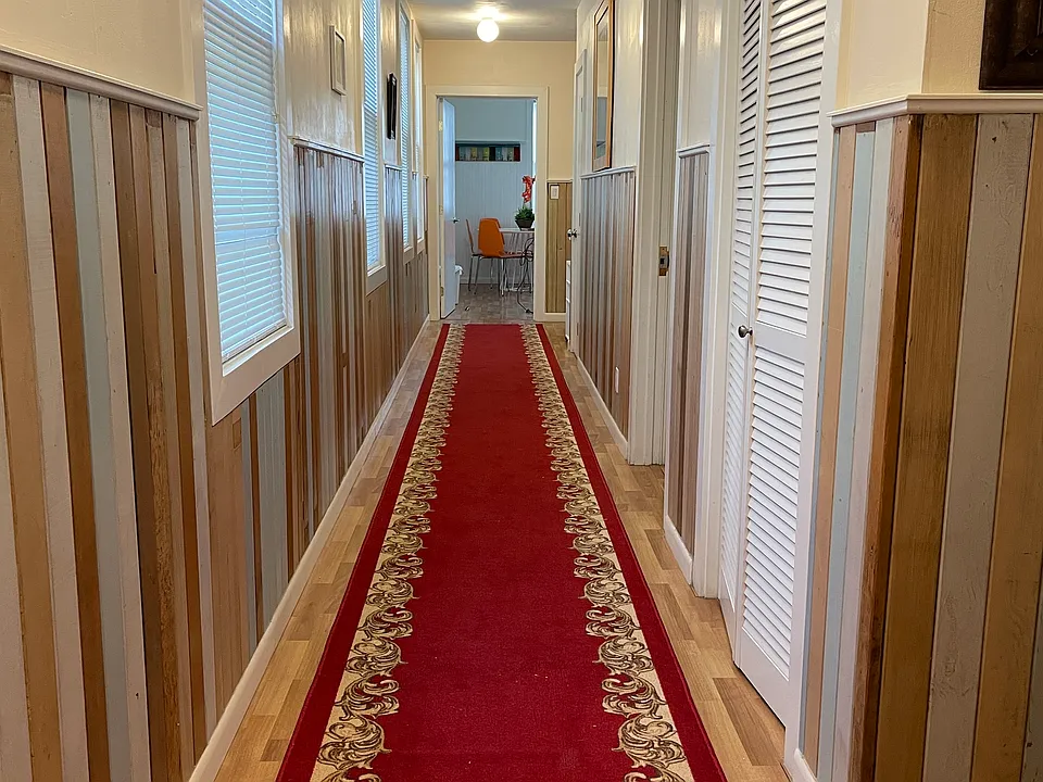 down stair hallway
