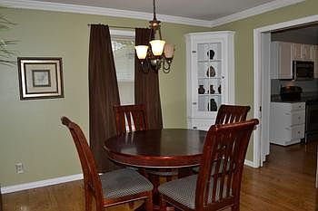 Large eating area great for family dinners.