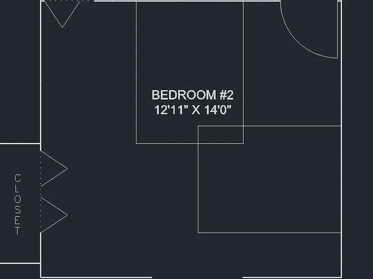 Bedroom 2. It's pretty good size, too.